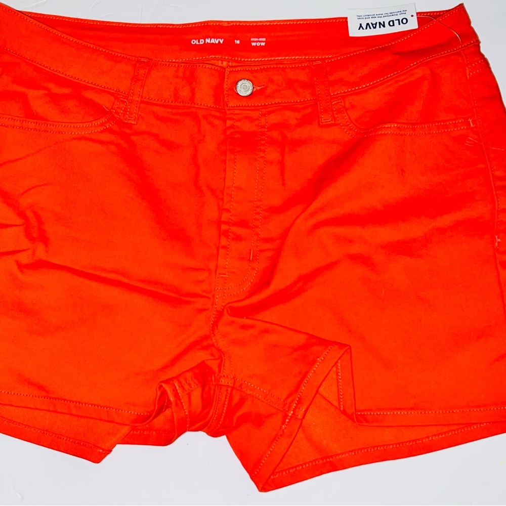 Old Navy Orange Jean Shorts Vibrant Summer Essential